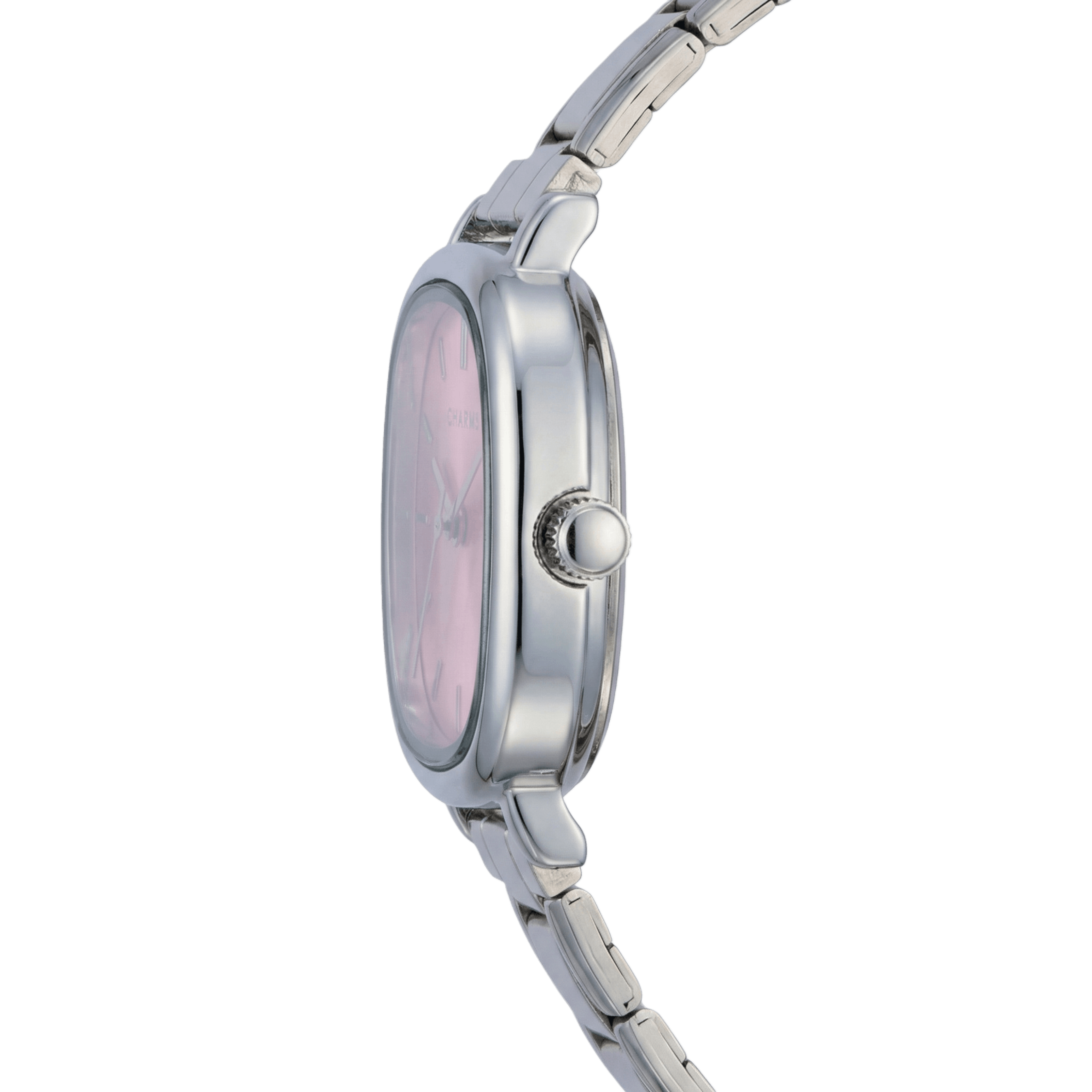 Capri – Silber mit rosafarbenem Zifferblatt