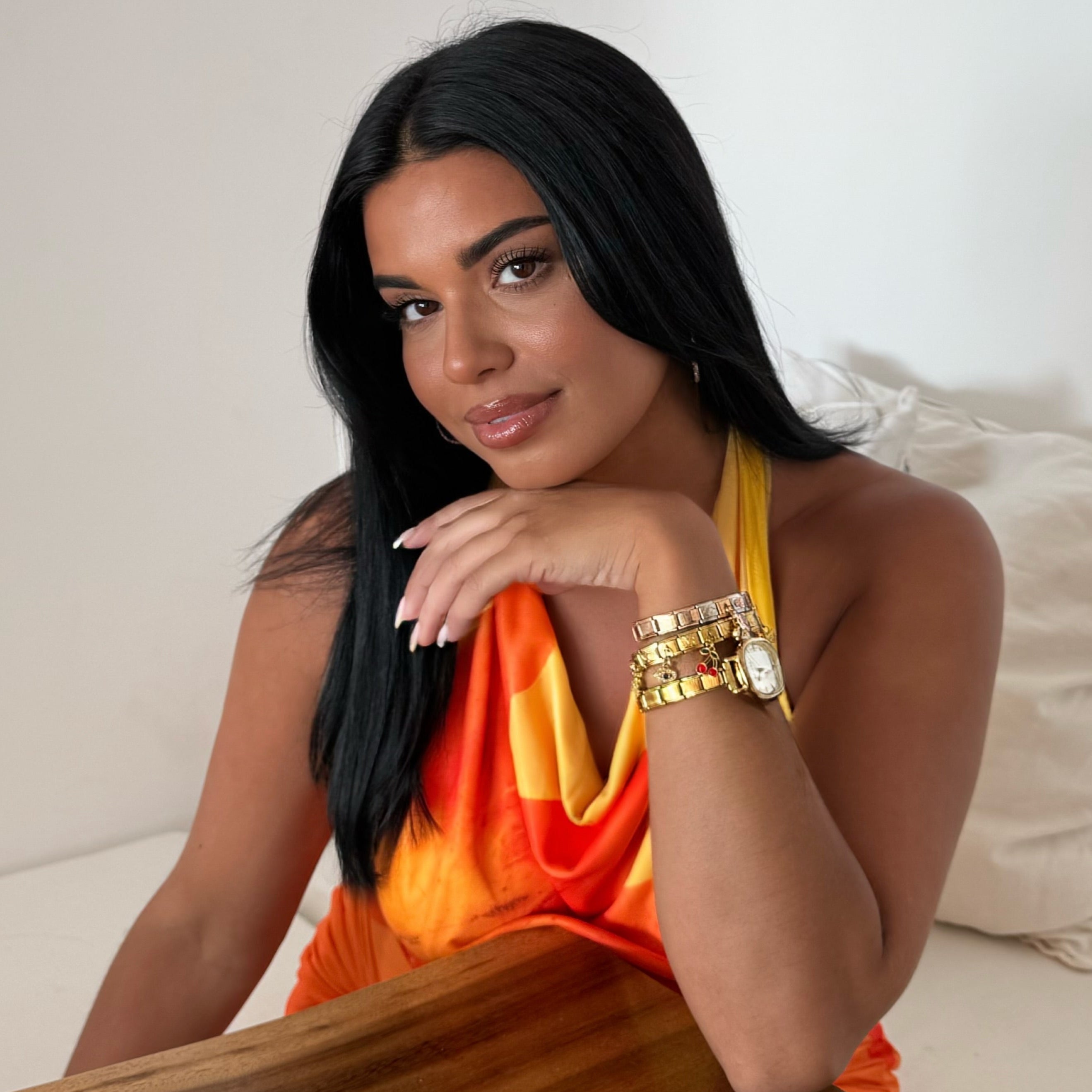 Capri – Gold mit weißem Zifferblatt