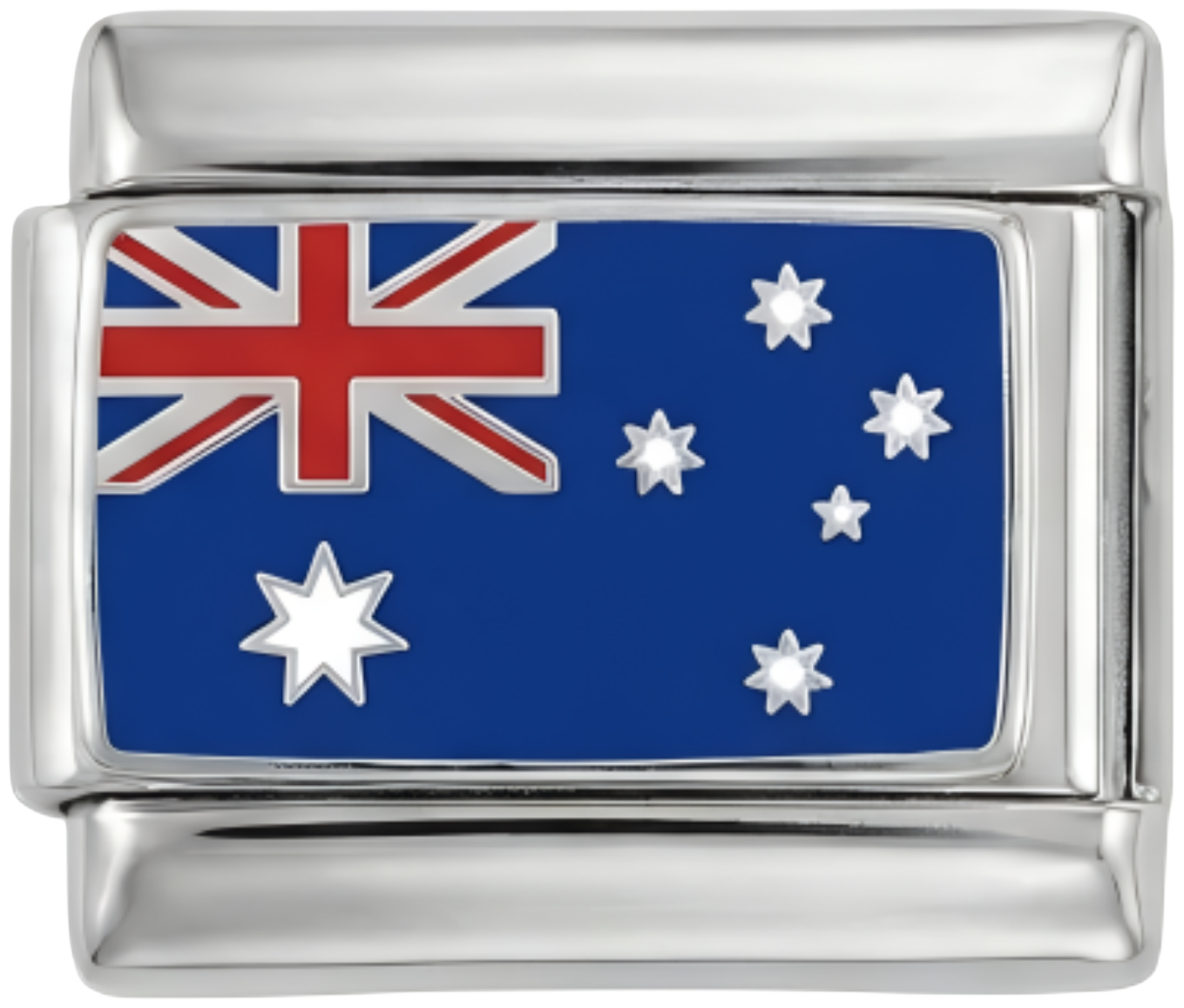 Australien-Flagge, auf Silber