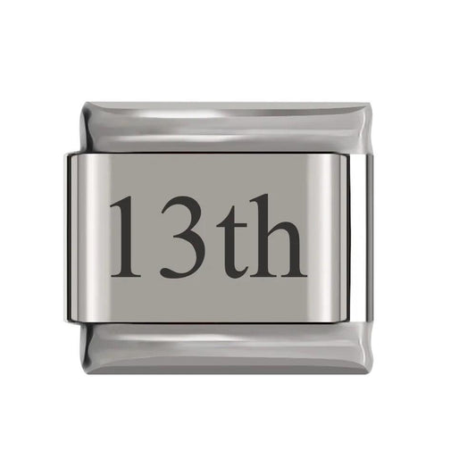 13th, on Silver - Charms Official
