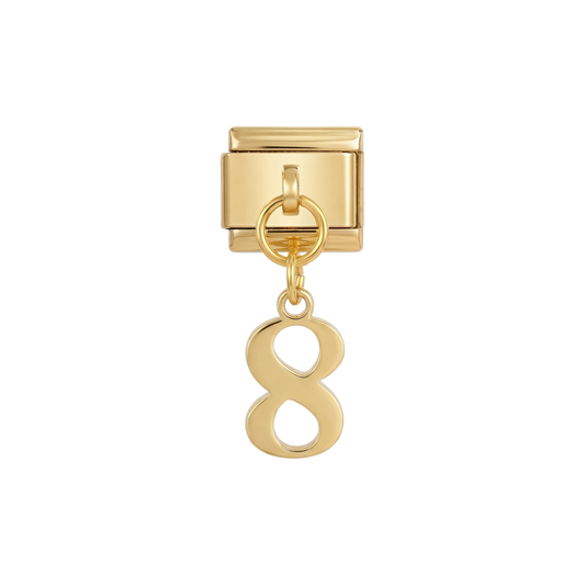 Number 8, Hanging, on Gold