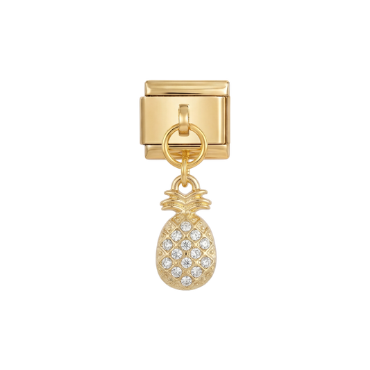 Pineapple with Stones on Gold
