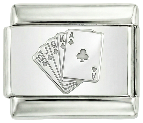 Royal Flush auf Silber