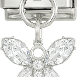 Hängender Schmetterling, auf Silber