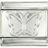 Schmetterling, auf Silber