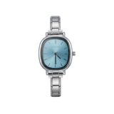 Capri-Uhr, Silber – Edition mit blauem Zifferblatt