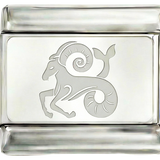 Steinbock, auf Silber