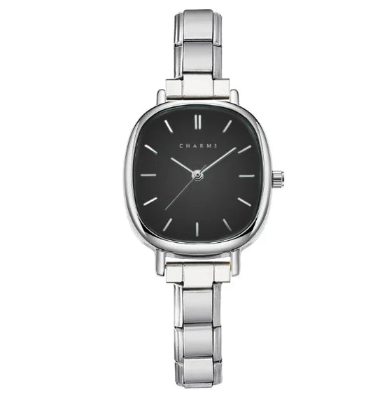 Capri – Silvermodell med svart urtavla