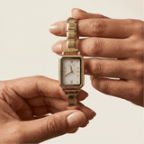 Como-Uhr, Gold – Edition mit weißem Zifferblatt