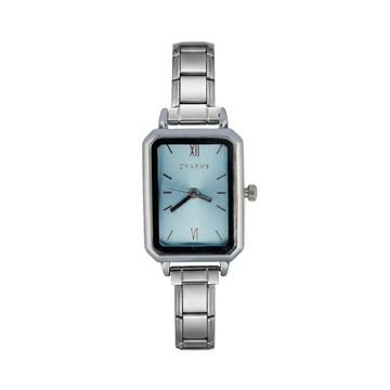 Como Uhr Silber – Edition mit blauem Zifferblatt