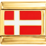 Denmark Flag, on Gold