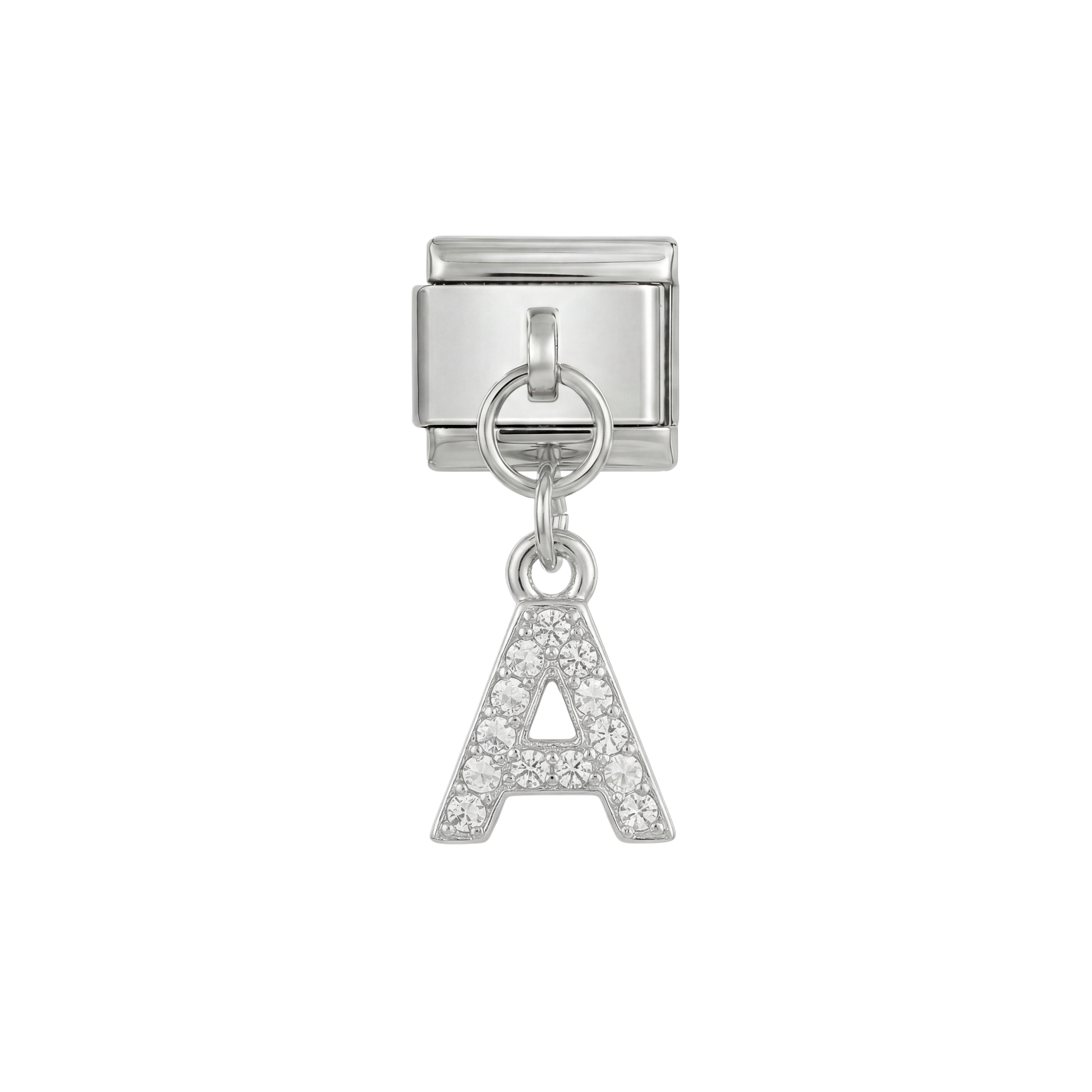 Buchstabe A, hängend, auf Silber