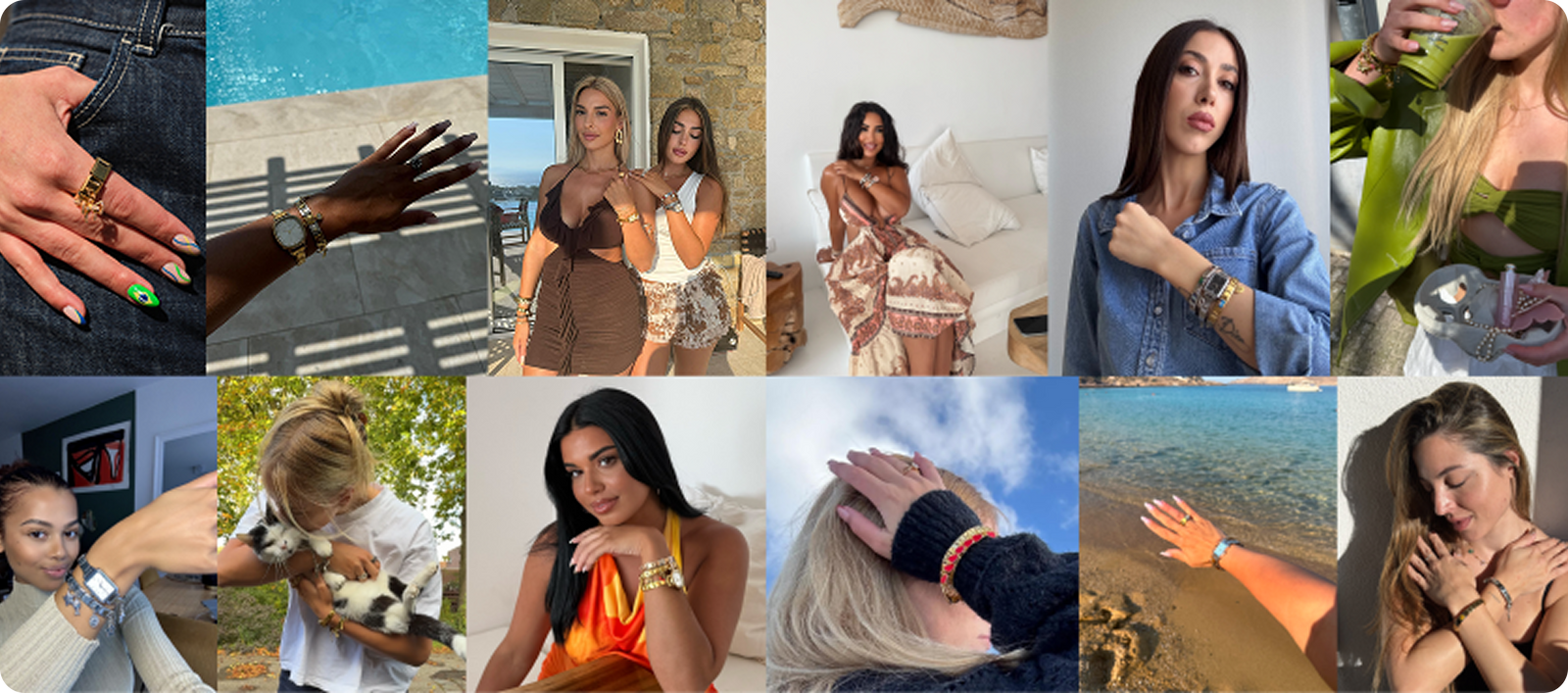 Collage: Handgelenke der Community