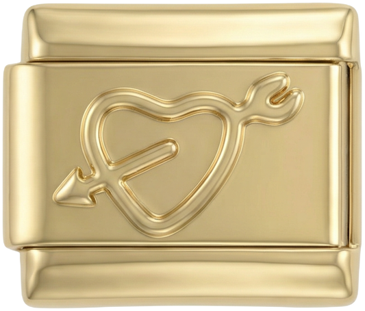 Gold Heart with Arrow on Gold - Gold-Heart-with-Arrow-on-Gold.png