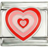 Wachsendes rotes Herz, auf Silber