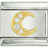 Letter C in Gold with Stones, on Silver - Letter-C-in-gold-with-stones-on-silver.png