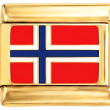 Wird hinzugefügt - norwegische Flagge auf Gold