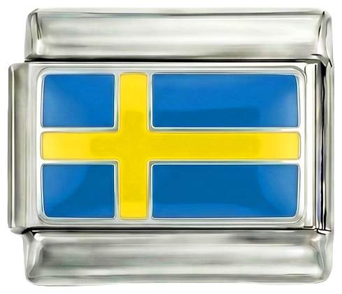 Schweden Flagge, auf Silber