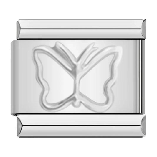 Butterfly, on Silver - Charms Official