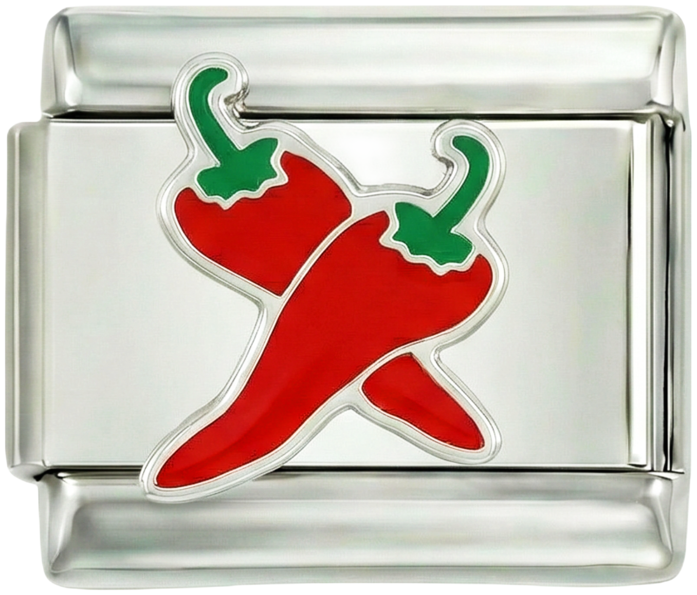Double Red Pepper, on Silver - double-red-pepper-on-silver.png