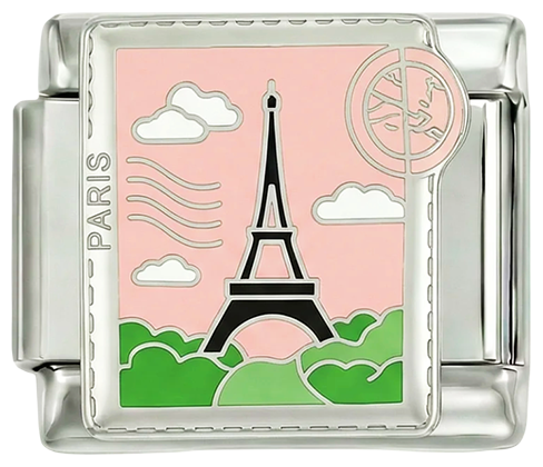 Eiffelturm-Stempel in Silber