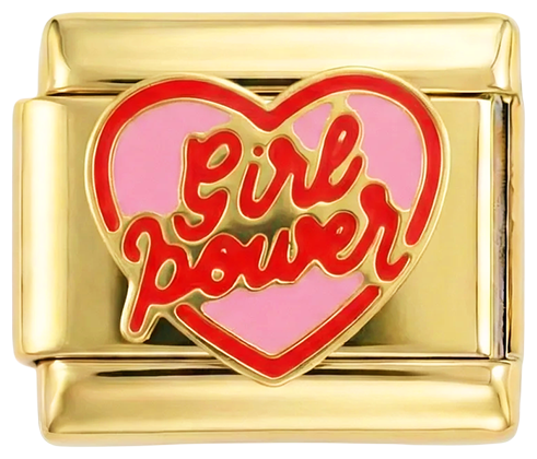 Girl Power mit Herz in Gold
