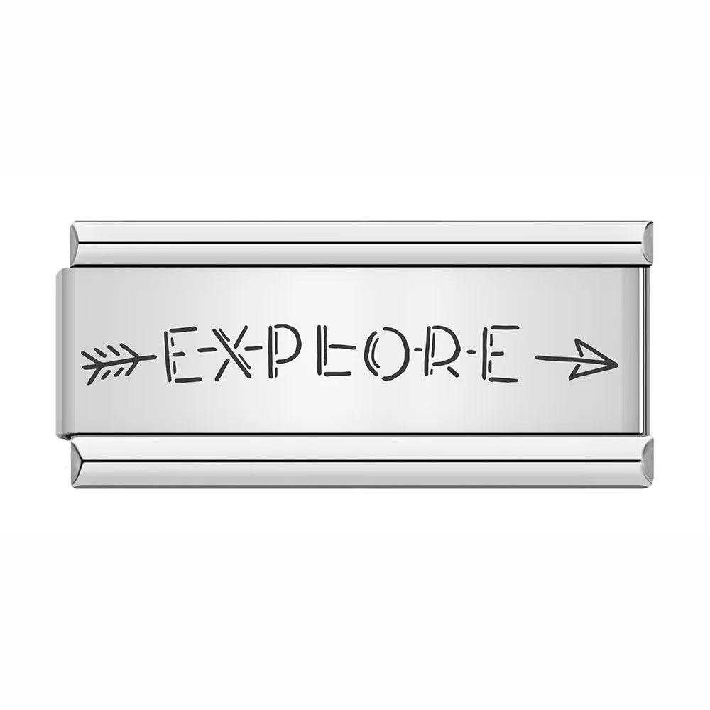 Goal Explore, on Silver - Charms Official