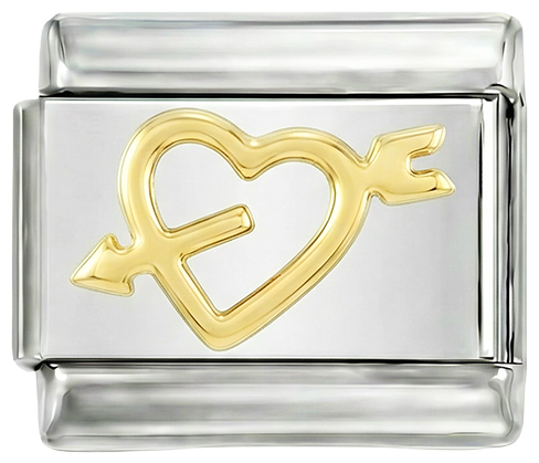 Gold Heart Pierced by an Arrow - gold-heart-pierced-by-an-arrow.png