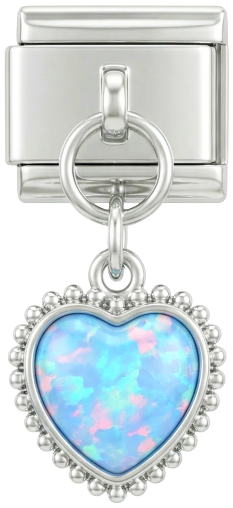 Heart with Big Blue Stone Hanging on Silver - heart-with-big-blue-stone-hanging-on-silver.png