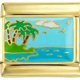 Island with Palm Trees by Sea on Gold - island-with-palm-trees-by-sea-on-gold.png